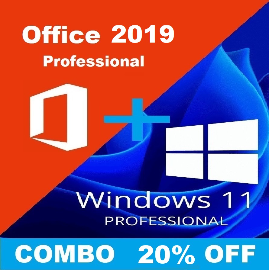 Windows 11 Pro + Office 2019 Professional 32/64 Bit Key - Email Delivery